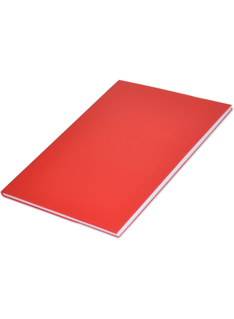 FIS PVC Cover NoteBook, (96 Sheets), 192 Pages, 5mm Square, FS Size, Red Colour 5-Piece - FSNBFS2QPVC5MRE - Image 1